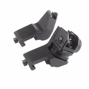 45 Degree Offset Rapid Target Acquisition Front and Rear Backup Iron Sights for AR-15 Platform Picatinny Rail - Stand for the 2nd