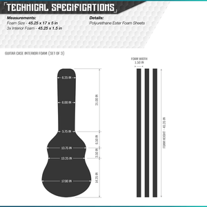 Spare Foam for Ultimate Guitar Case - 3 Pack