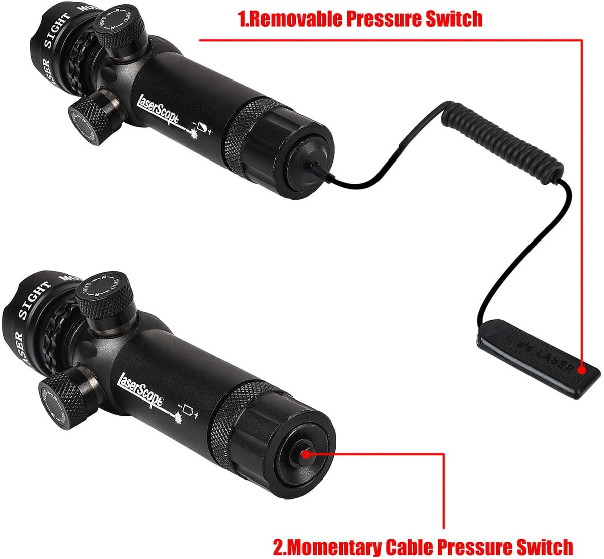 Green/Red Laser with 20mm Mount and Pressure Switch - SFT2 Tactical