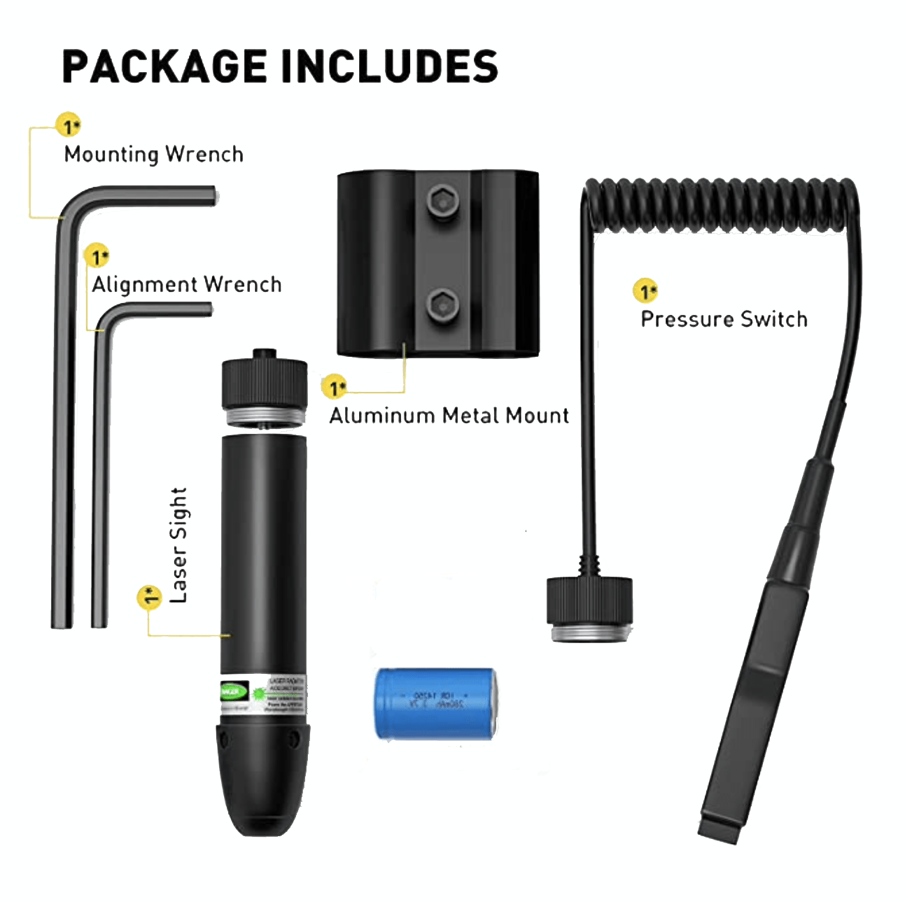 TAC-Laser Sight With Pressure Switch (Red or Green Lazer)
