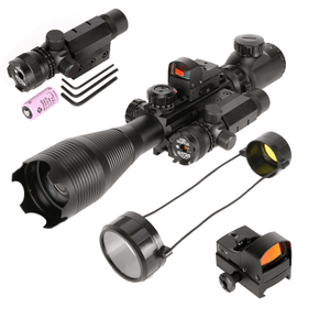 The AR-15 5 Piece Package w/ Illuminated Scope, Green Laser, Dot Sight, .223 Bore Sight and Bipod