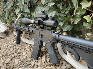 The AR-15 Liberty Package with Illuminated Scope, Vertical Foregrip and 42" American Classic Double Case