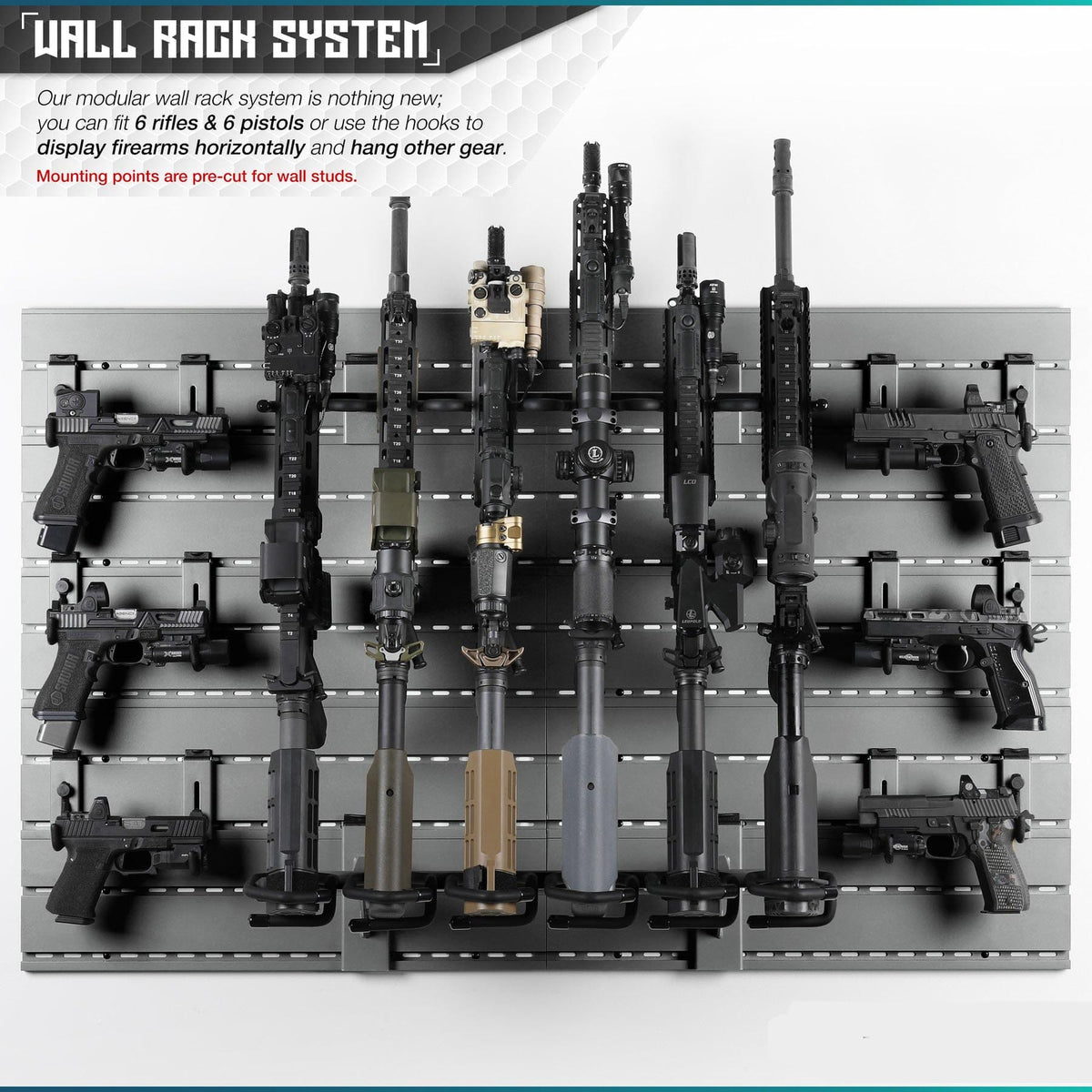 Wall Rack System - 10 Panel and Attachments - SFT2 Tactical