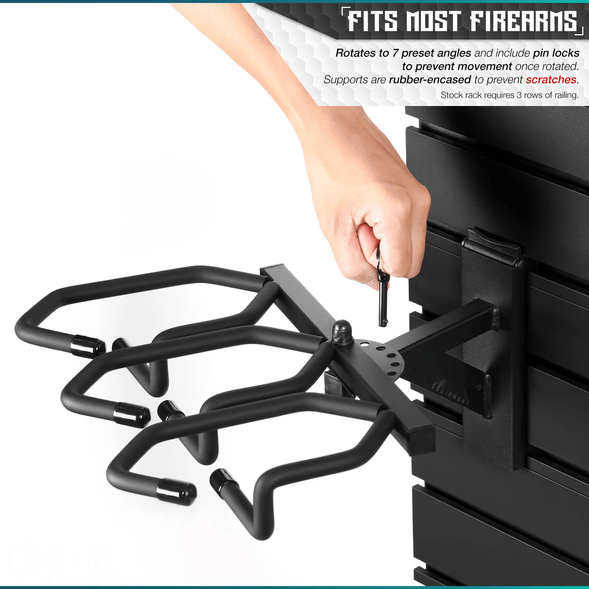Wall Rack System Angle Adjustable Rifle Rack | Modular Gun Wall Display ...