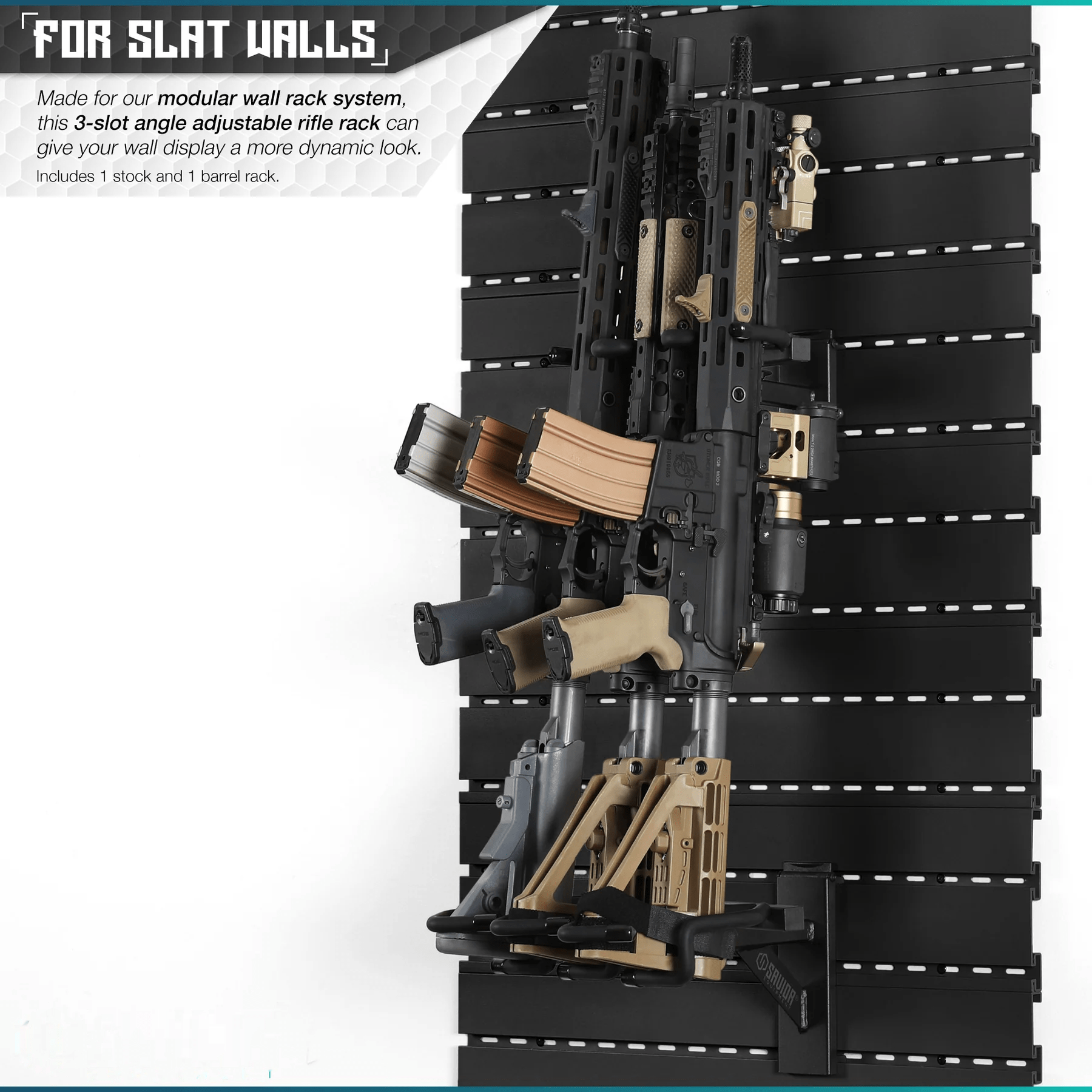 Wall Rack System - Angle Adjustable Rifle Wall Rack