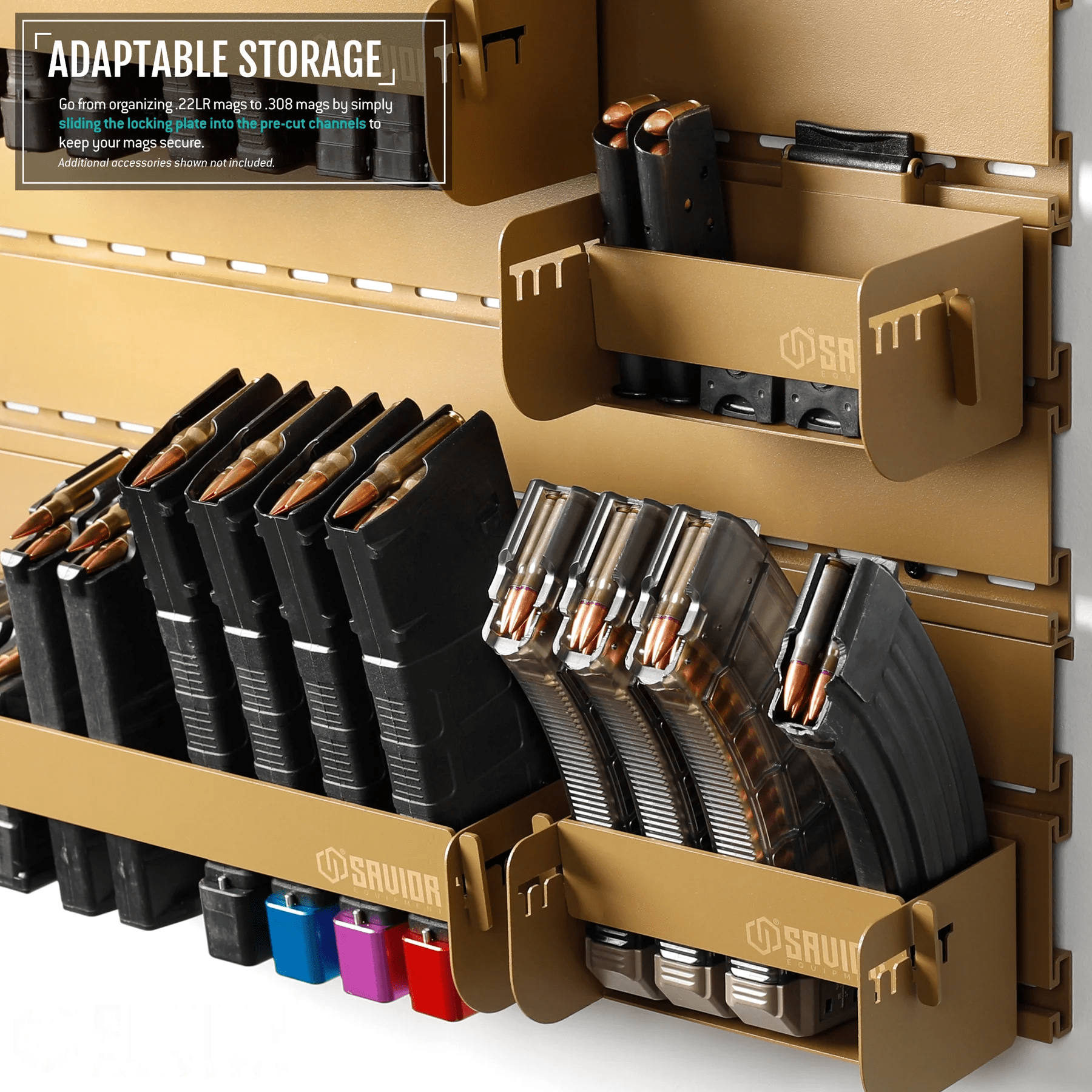 Wall Rack System - Universal Mag Holder (Multiple Sizes)