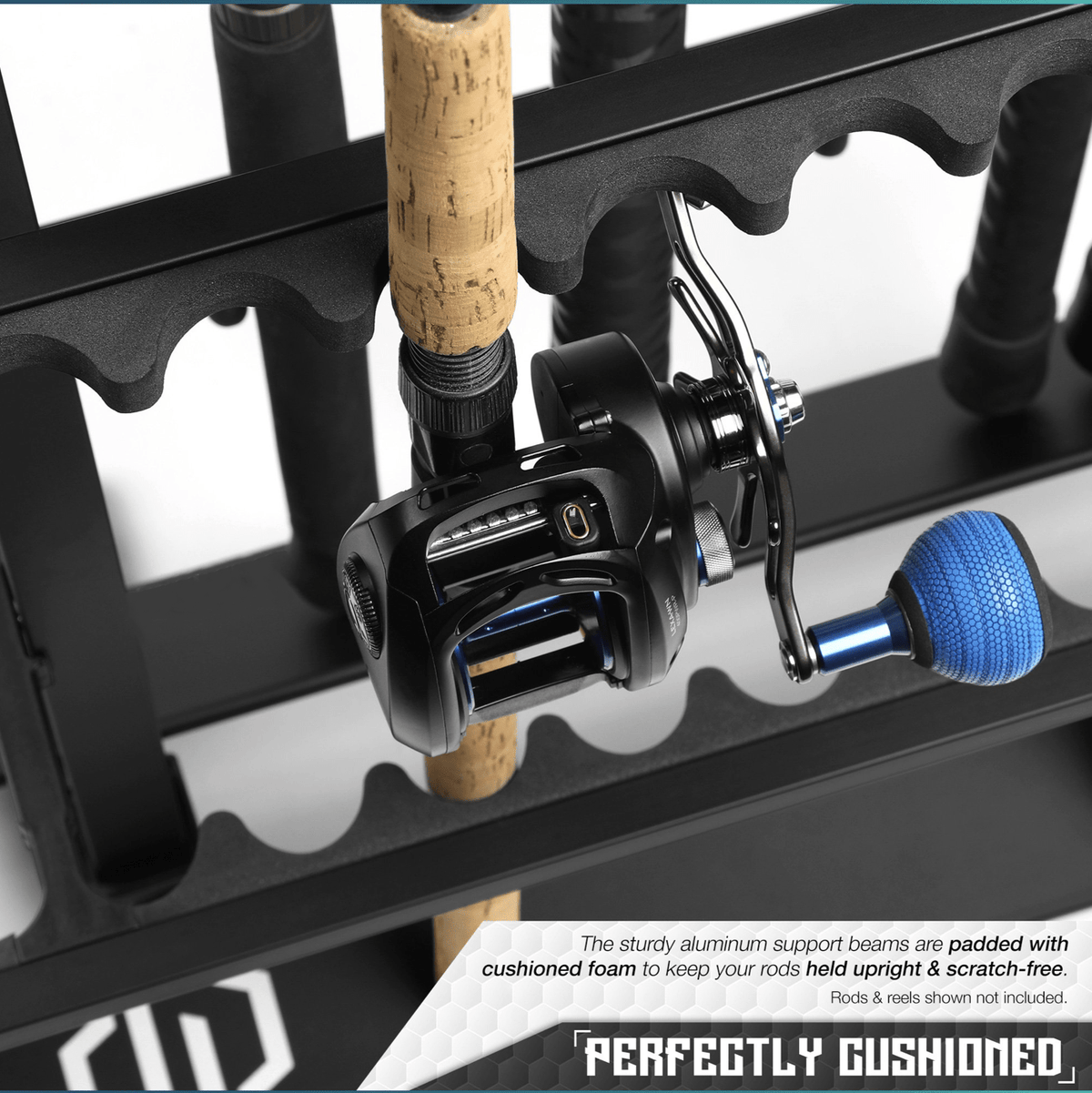 Fishing Pole Aluminum Rack | Holds 48 Rods & Gear Storage | SFT2 Tactical Fishing Pole Aluminum Rack | Holds 48 Rods & Gear Storage | SFT2 Tactical