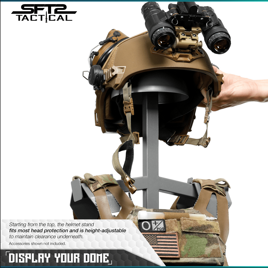 Tabletop Tactical Gear Rack | Helmet & Plate Carrier Display | SFT2 ...