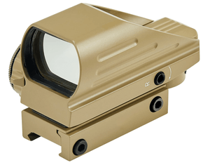 Reflex Dot Sight with 4 Different Reticle Options in Red or Green (Black or FDE)
