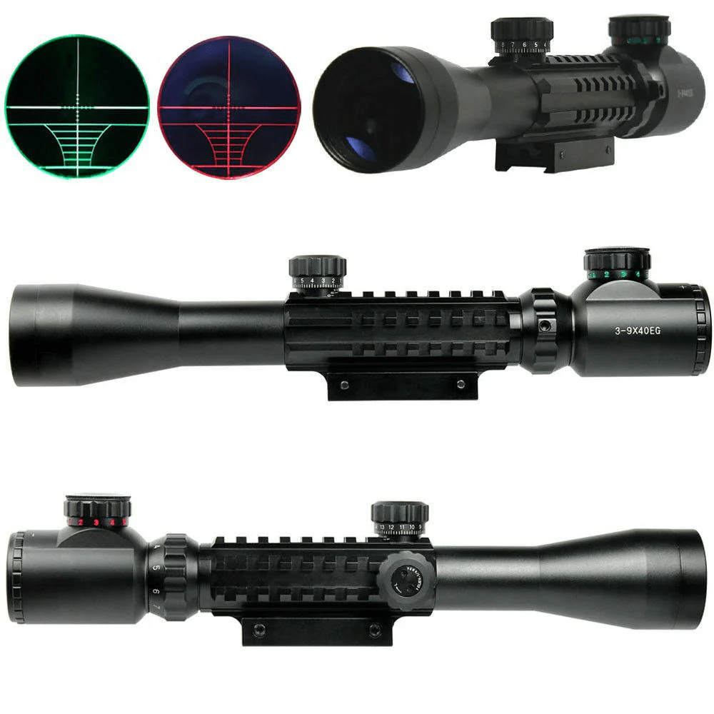 C3-9X40EG Rifle Scope with Green Laser Sight